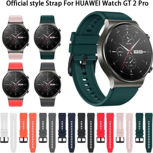 22MM Official Style Watch Strap For Huawei Watch GT 2 Pro Sport Soft Silicone Band Bracelet for Huawei Watch GT2 Pro Accessories
