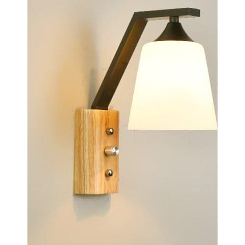 Nordic Wood Art Simple Indoor Lighting LED Bedside Wall Light Decorative Wall Light Bedroom / Living Room / Aisle / Study E 27