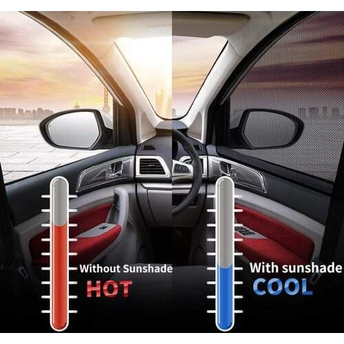 Car Sun Shade Side Window Sunshade Cover UV Protect perspective mesh Velcro Universal car accessories Windows can be opened
