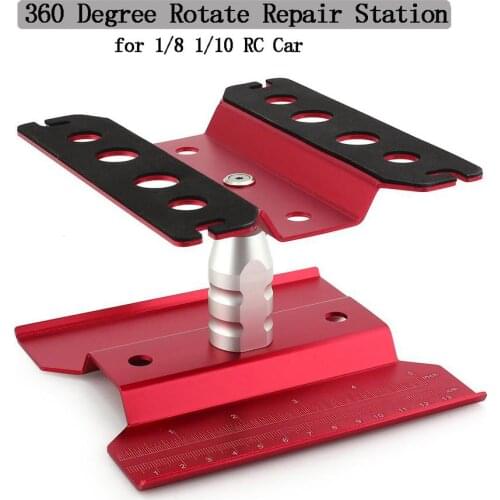 1:8 1:10 RC Car Repair Tuning Station Aluminum Platform Grinding Station Model 360 Degree Rotate for RC Traxxas Redcat HSP Car