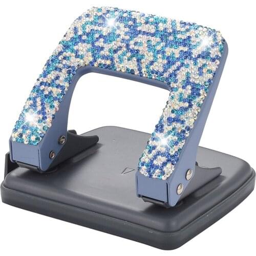 Bling Document Puncher Office Supplies - Luxury Crystal Glitter Diamond Rhinestone File Punching Tools