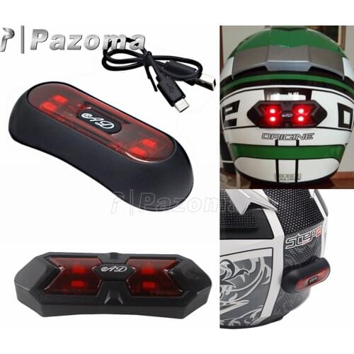 1PC Universal Motorcycle Helmet Waterproof Protection Light LED Night Flashing Waring Light Helmet Safety Signal Tail Light
