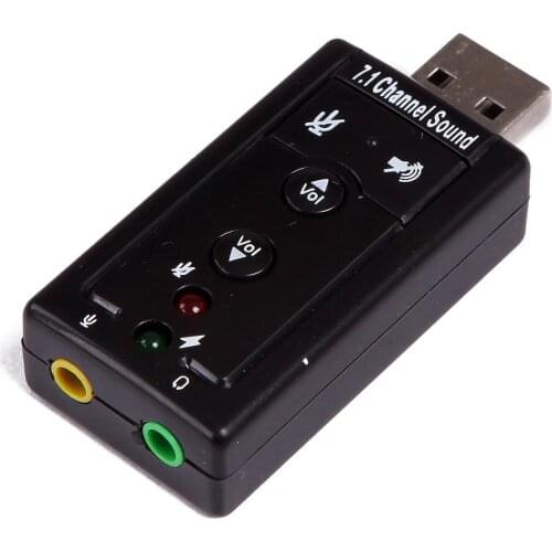 7.1 External USB Sound Card USB to Jack 3.5mm Headphone Audio Adapter Mic-phone Sound Card For Mac Win Compter Android
