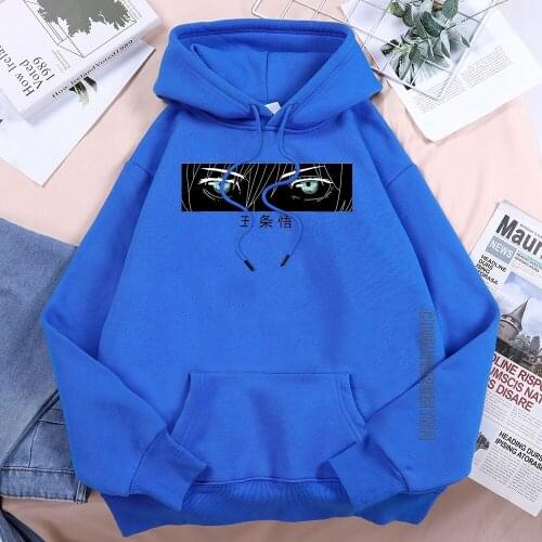 Gojo Satoru Jujustu Kaisen Woman Hoodies Printed 2021 Spring Hoodie Hip Hop Fashion Hoody Casual Female Drop Shoulder Hooded
