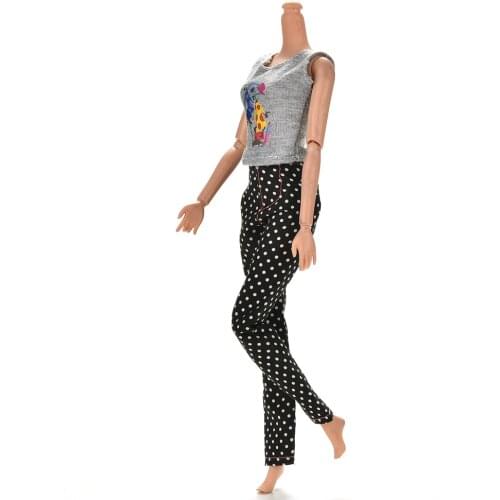 New Vest Pant For S Dolls Summer Set Cartoon Dot Print Vest And Pants Suits For Dolls Creative Gift 2 Pcs/set