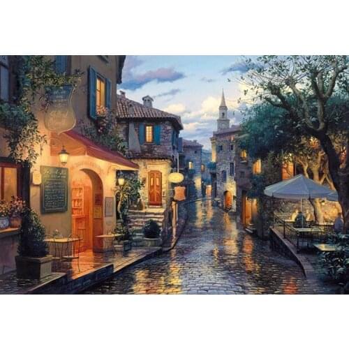 14/16/18/28 Autumn park Gold Needlework,People Bricolage Woods DMC Cross stitch,Embroidery kits 14CT Canvas River street