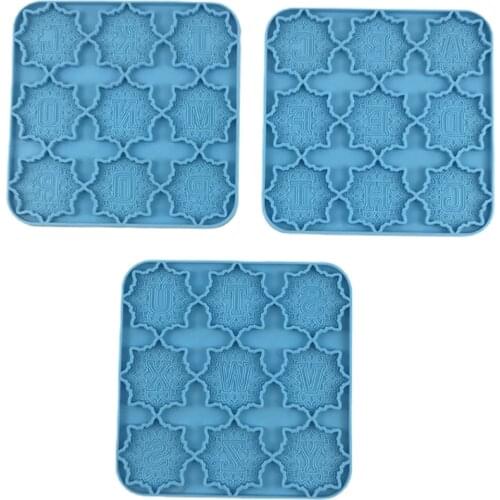 3 Pcs Mandala Alphabet Epoxy Resin Mold 26 Letters Keychain Silicone Mould DIY Fridge Magnets Phone Grips Brooch Pendants