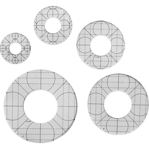 5PCS Perfect Circles Templates Quilting Frames Non-Slip Sewing Rulers DIY Hand Quilting Tools For Home Commercial