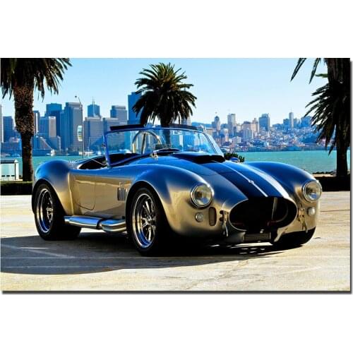 AC Cobra Vintage Car Posters Canvas Prints Paintings With Frame Wall Art Home Decoration