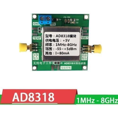 AD8318 1MHz-8GHz RF detector RF Power Meter Logarithmic Detector Power Detection FOR Ham Radio Amplifier
