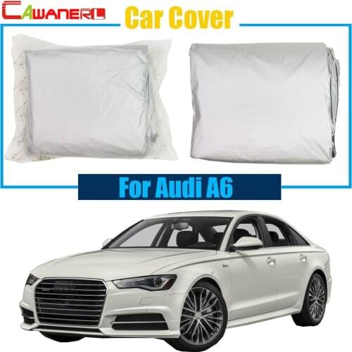 Cawanerl Car Cover Outdoor Sun Shade Snow Rain Sun Shield Resistant Cover Anti UV For Audi A6