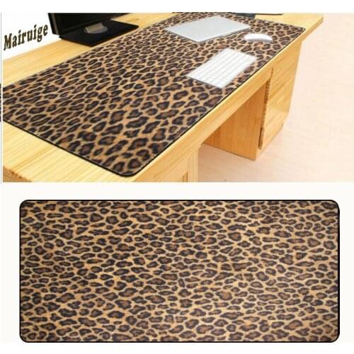 Mairuige Free Shipping Large Laptop Notebook Grey Animal Leopard Print Mousemat Gaming Speed Lock Edge Mouse Pad Print Rubber