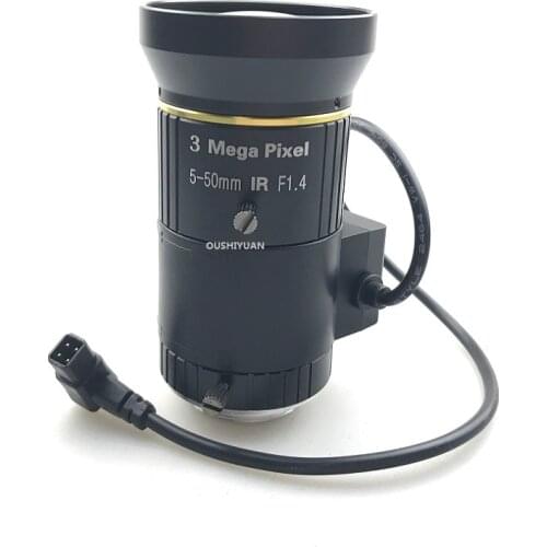 CCTV Zoom HD 3.0 Megapixels F1.4 DC-Auto Iris Vari-Focal 5-50mm CS Lens for AHD/TVI/CVI/Analog IP Box HD Camera