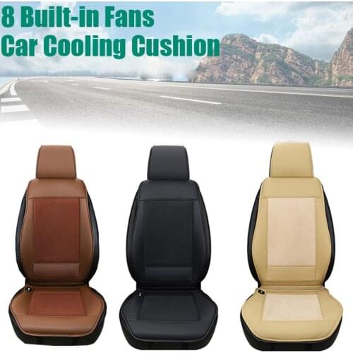 Car Seat Cover 8 Built-in Fan Car Ventilation Cool Cushion 3D Cooling Fan Cushion Fan 12V 3 Speed Blowing Cool Summer Air Cooler