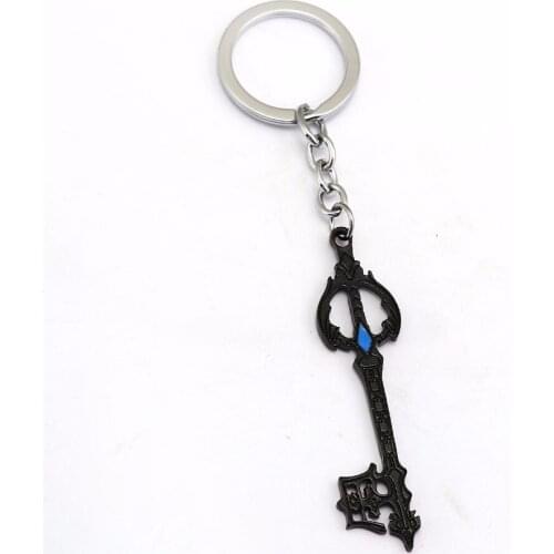 Black Key Shape Keychain With Heart of the Kingdom Knife Keychain Ornament Christmas Gifts