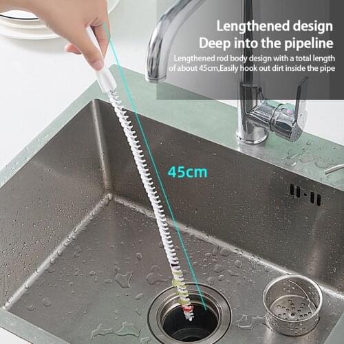 Sink Pipe Dredger Water Channel Drain Cleaner Hair Cleaning Hook Sewer Filter Anti Clogging Home Kitchen Bathroom Accessories