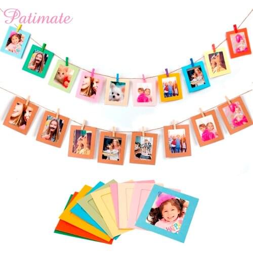 PATIMATE Picture Photo Frame Banner Wedding Decoration Birthday Party Decoration Wedding Wall Rope Clip Wedding Party Supplies