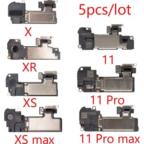 5pcs/lot Earpiece Flex Cable for iPhone X XR XS max 11 Pro Ear Sound Speaker Ear Pieces Replacement Parts