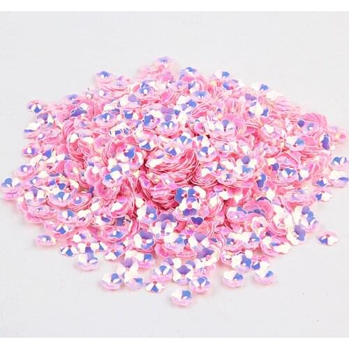 Crystal Flower Sequins 6mm for Crafts Loose Lentejuelas for Needlework Sewing PVC Paillettes Fittings for Costume Jewelery 20g