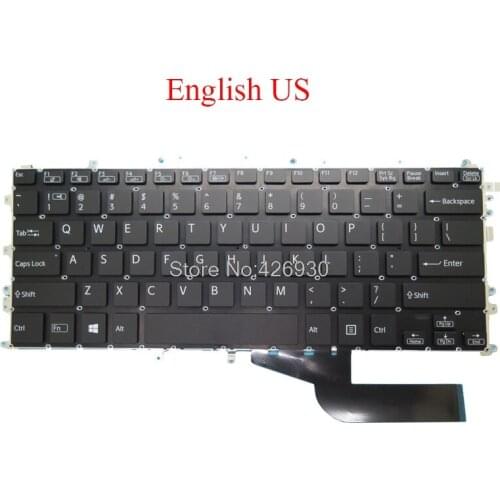US GR Keyboard For SONY For VAIO SX14 VJS141 Series HMB8834AVA01 HMB8834AVA04 1A 1V0065601 1V0091901 English Germany backlit new