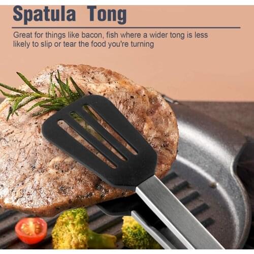 Stainless Steel Kitchen Tongs For Cooking Heavy Duty Spatula Tongs With Silicone Tips Kitchen Barbecue Accessories Tools#35