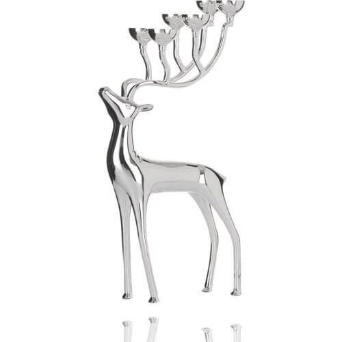 LANYUNER Decorative Silver Candlesticks