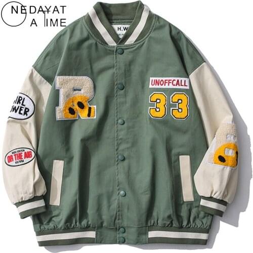 Fashion Hip Hop Baseball Jacket Varsity College Coat Letter Embroidery Jackets Mens Harajuku Streetwear Clothing Oversize Tops