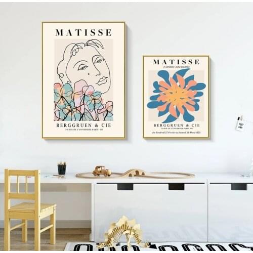 Matisse Modular Flower Poster Nordic Posters and Prints Wall Art Canvas Painting Wall Pictures for Living Room Home Decoration