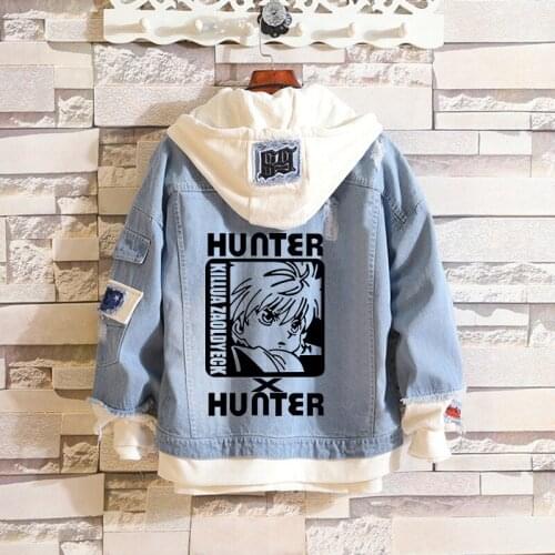 Men/Women Cartoon denim hooded jacket hunter x hunter hisoka hoodies yoyo cosplay sweat jeans killua zolodik unisex figurine