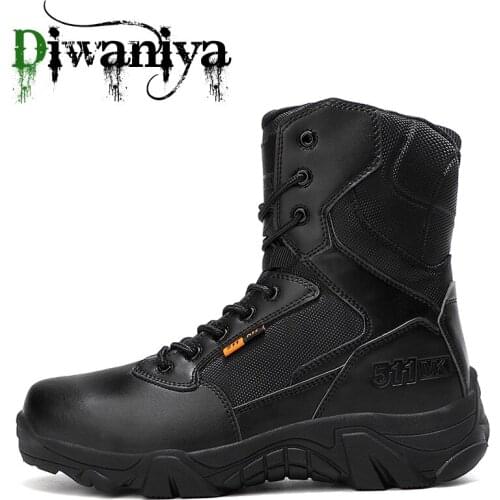New Men Outdoor Ultralight Military Tactical Boots Breathable Non-Slip Wear-resistant Army Boots Climbing Hiking Training Shoes