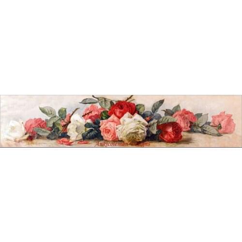 Needlework for embroidery X-stitch DIY French DMC High Quality - Counted Cross Stitch Kits 14 ct Oil painting - Roses