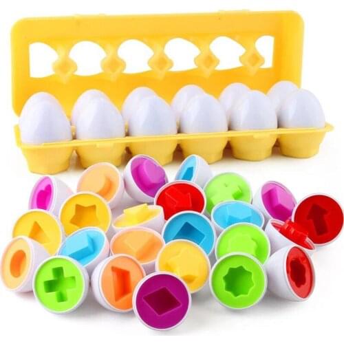 Baby Montessori Learning Education Math Toys Smart Eggs Fine Motor Training Puzzle Game Plastic Toy Building Blocks For Kids