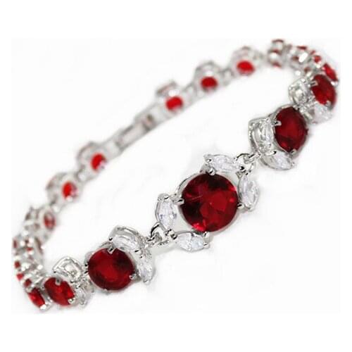 Wholesale new arrive Beautiful inlay red crystal bless chain bracelet fashion jewelry #b17