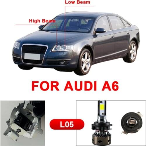 CARLitek For Audi A6 Original Socket Led Headlight H7 Canbus Bulb Mini Kit Car Lights Error Free Headlamp 72W 12000LM 6000K