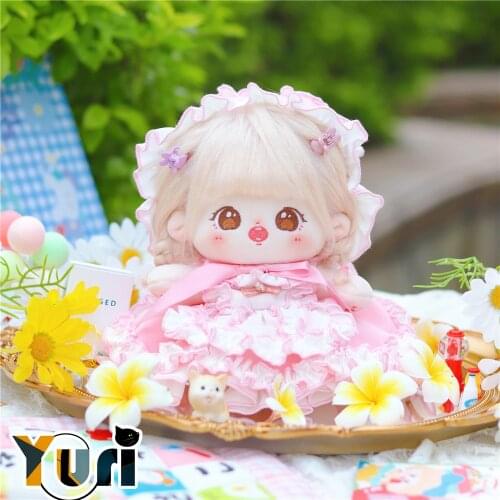 Yuri Kpop Star Original Pink Princess Dress Clothes Clothing Outfit For 20cm Doll Toy Cosplay C