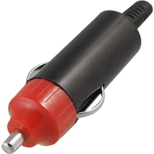 X Autohaux 12V Car Cigarette Lighter Plug Connector Adaptor Black Red