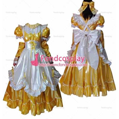 Sissy lockable PVC Maid Dress maid vinyl Uniform Tailor-Made[G1639]