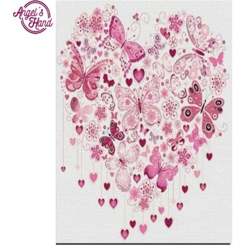 Full square 5d DIY Diamond Painting Butterfly heart Home Decoration Rhinestone Wall Stickers diamonds Embroidery Needlework