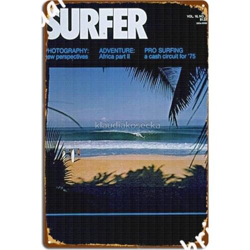 Surfing Magazine Poster Metal Sign Wall Decor Design Bar Cave Club Tin Sign Posters