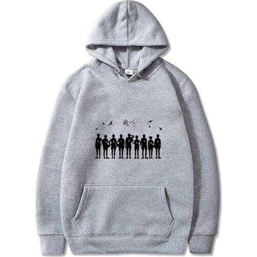 Haikuu Print Long Sleeve Loose Hoodie Autumn and Winter Male and Female