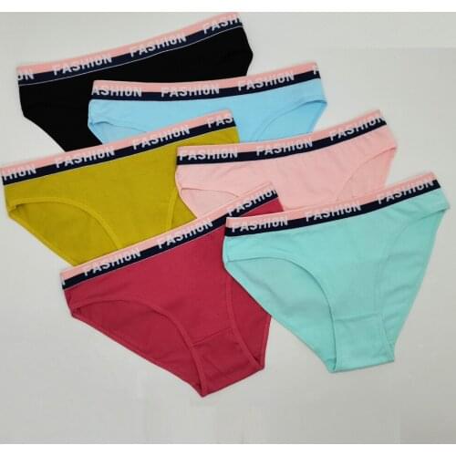 6 Pieces New Fashion Womens Panties Ladies Cotton Breathable Soft Underwear Lingerie Female Sexy Briefs Femme Pantys Underpants