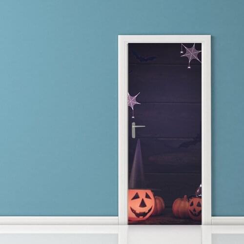 Easter Day Vintage Door Sticker Self-adhesive PVC Decor Wallpaper Refrigerator Sticker for Bedroom Home Decoration Festival Gift