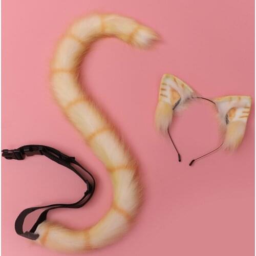 Women Girls Lolita Cat Fox Ear Cosplay Headband Anime Fox Ears And Tail Fashion Headband Cosplay Costume Props