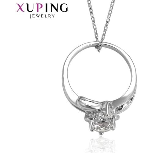 Xuping Fashion Temperament Necklace Charm Style Long Necklace Women Chain Christmas Jewelry Gift 44112