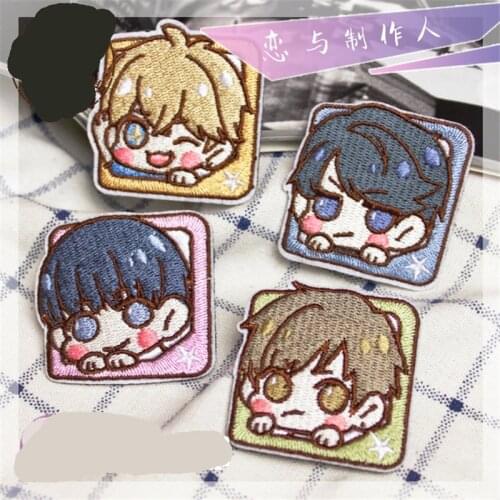 1pcs Anime Love and Producer Cartoon Zhou QiLuo Xu Mo Embroidery Brooch Badge Pin Cosplay Prop Decor for Backpack Gift
