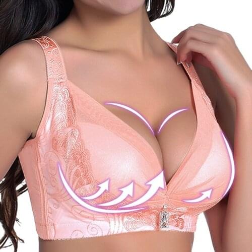 2020 Sexy Lace Full Cup Bra Thin Underwear Small Plus Size Wire Free Adjustable Lingerie Lace Women Bra Breast Large Size Bras