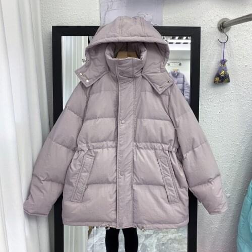 2021 Winter Coat Women Thicken White Duck Down Jacket Woman New Black Korean Style Parkas Famale Jaqueta Feminina Inverno SQQ178