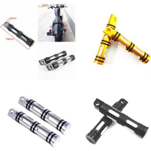 2x 10mm CNC Edge Cut Billet Foot Pegs Male Peg Rest Mount Motorcycle For Harley Dyna FLHT V-Rod Softail