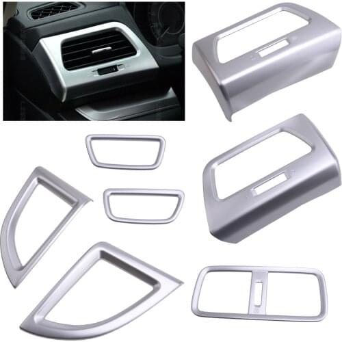 7Pcs Interior Matte Silver Dashboard AC Air Vent Frame Decoration fit for Honda CRV CR-V 2012 2013 2014 2015 2016