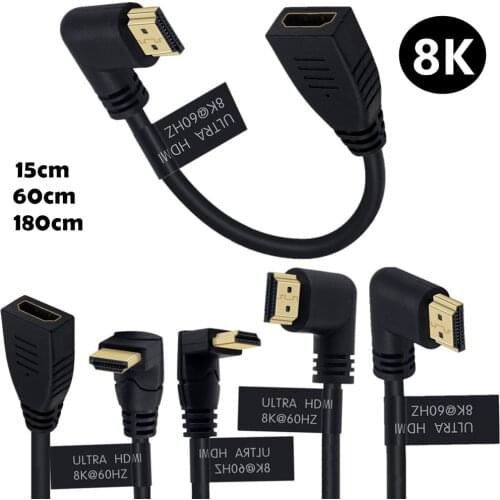 8K HDMI Extension Cable, 8K60 4K120 144Hz High Speed HDMI Extender Cord Male to Female Adapter Connector cable